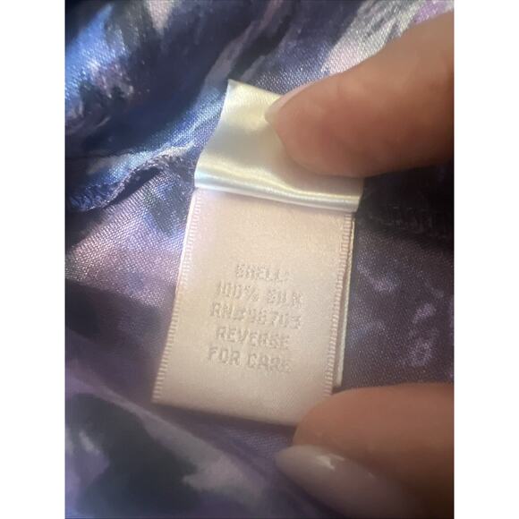 Rebecca Taylor 100% Silk Bustier Y2K Tank Size 6 Purple Abstract Print - Picture 10 of 10